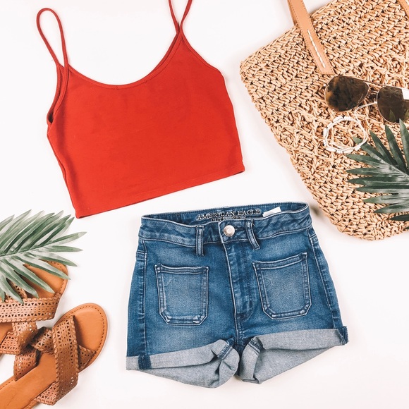 American Eagle Outfitters Pants - American Eagle Super Hi-Rise Shortie Shorts